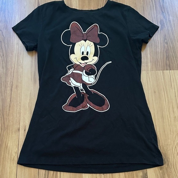 Disney Other - Disney Minnie Mouse Black Girls‎ T-Shirt XL Kids